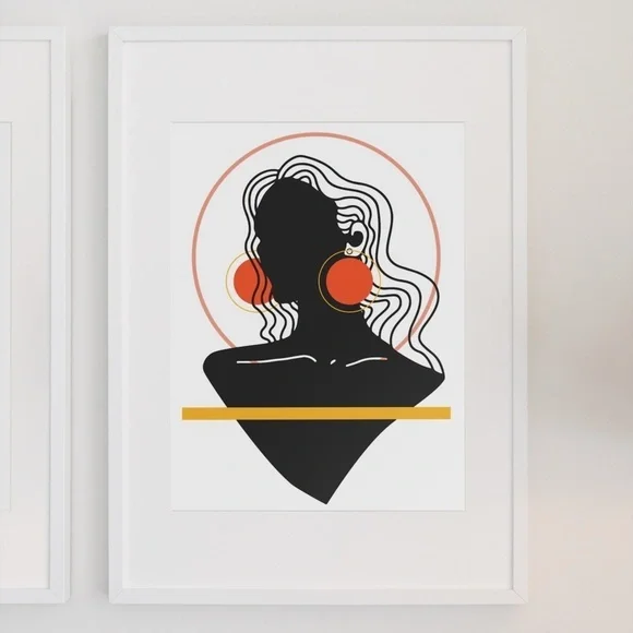 Modern Abstract Woman Wall Art Print Unframed - Picture 5 of 10